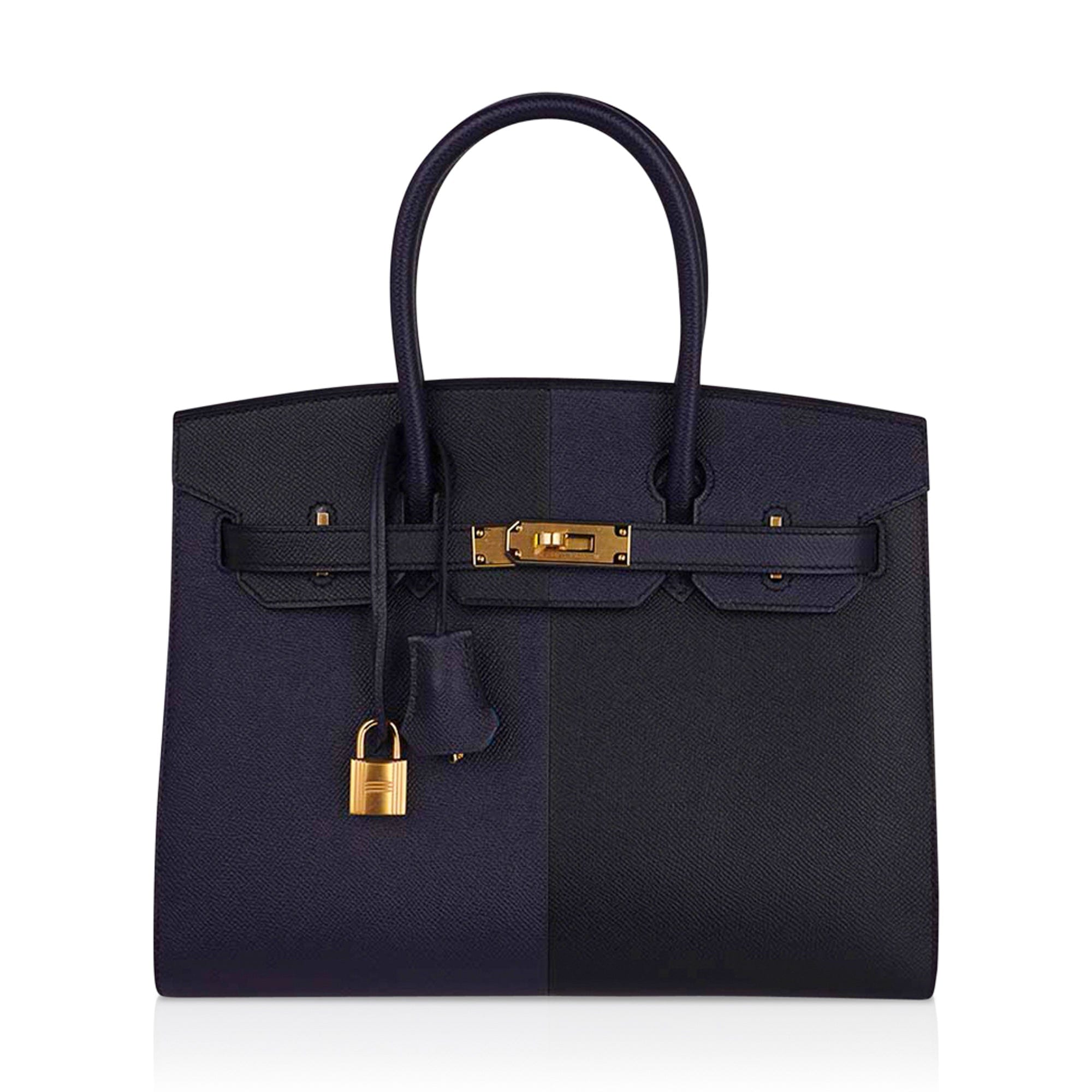 Hermes Limited Edition Birkin 30 Sellier Bag Casaque Noir/ Bleu Indigo –  Mightychic
