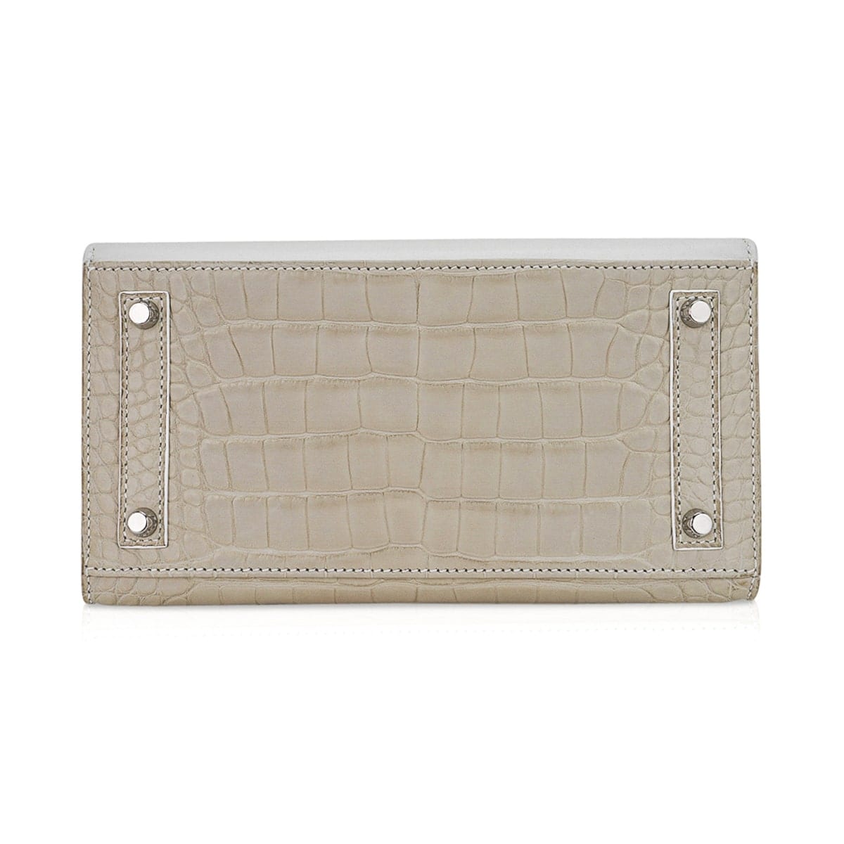 Hermes Limited Edition Birkin 20 Faubourg Sellier Bag Neige (Snow) White Matte Alligator