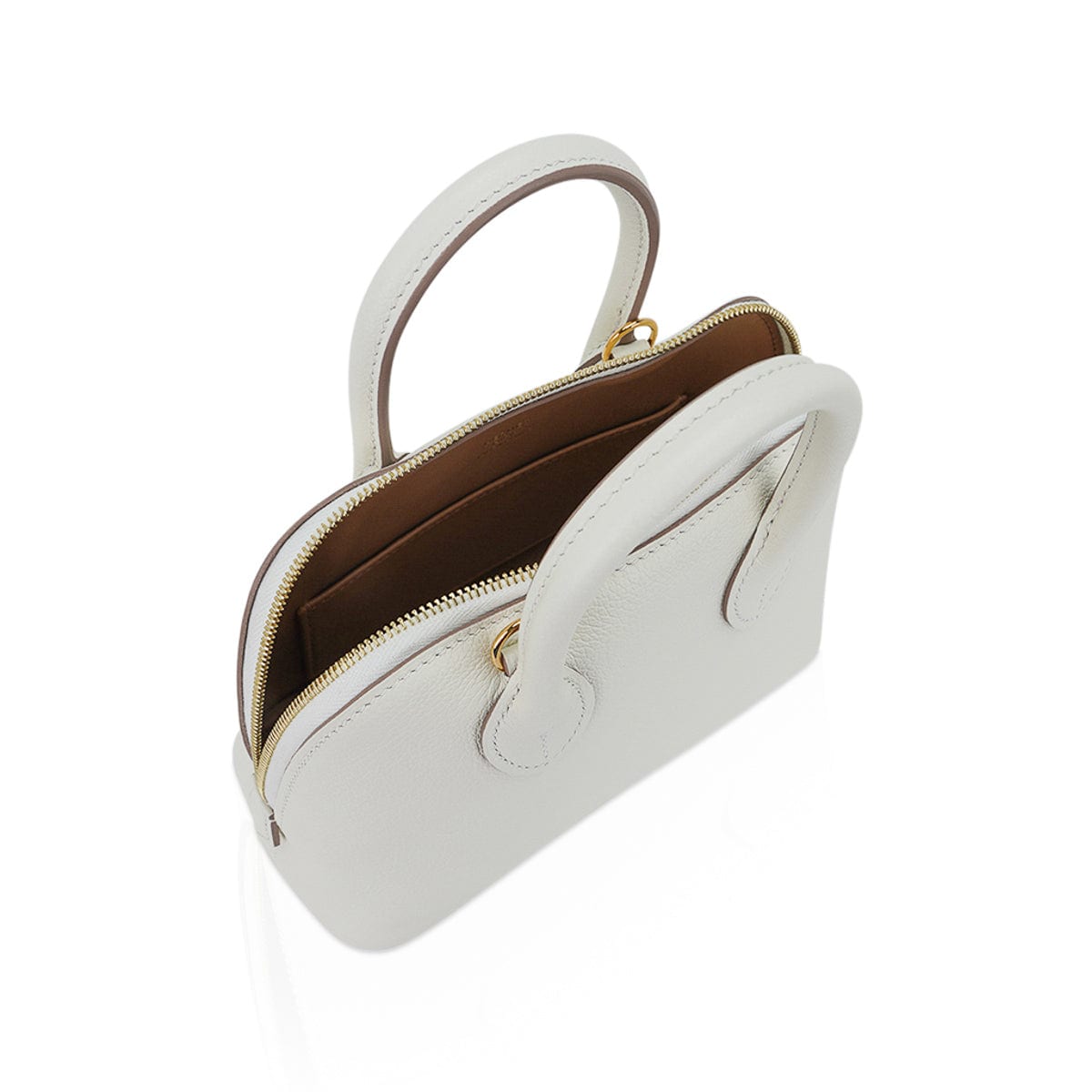 Hermes Mini Bolide 1923 Bag Verso Mushroom & Biscuit Evercolor Leather with  Gold Hardware