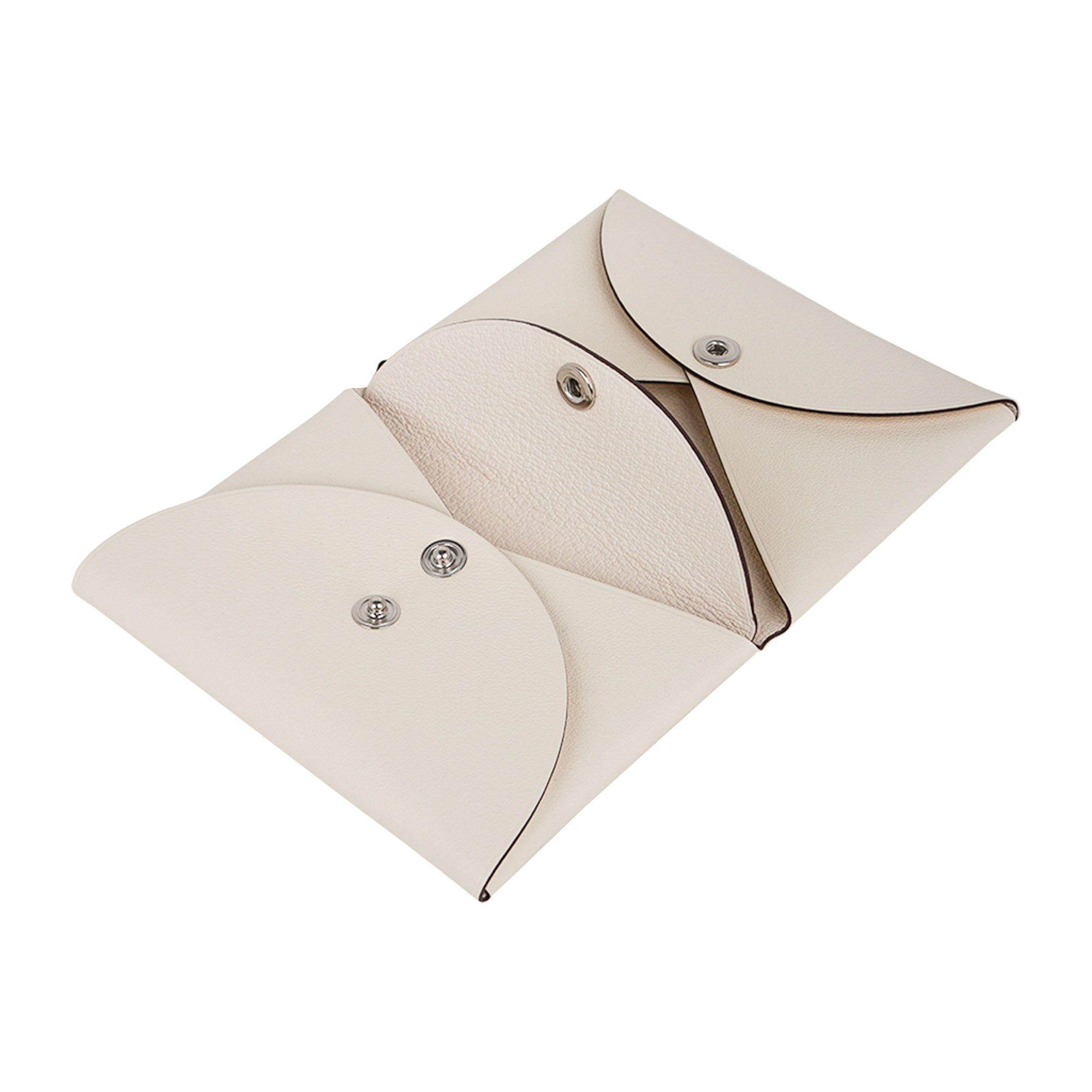 Hermes Calvi Duo Card Holder Nata Moulin a Vent Swift Leather