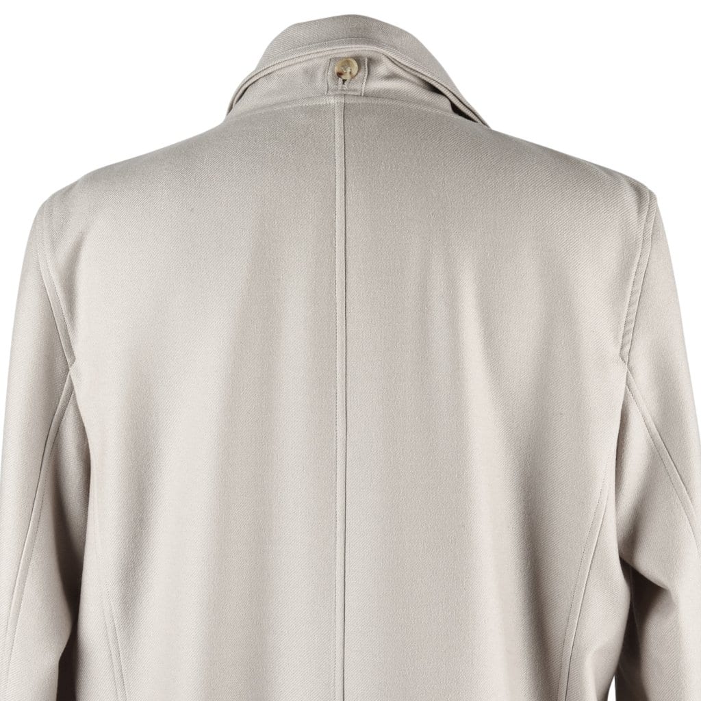 Hermes Coat Cashmere 2Piece Vest Coat Pearl Gray 40 / 6 - mightychic