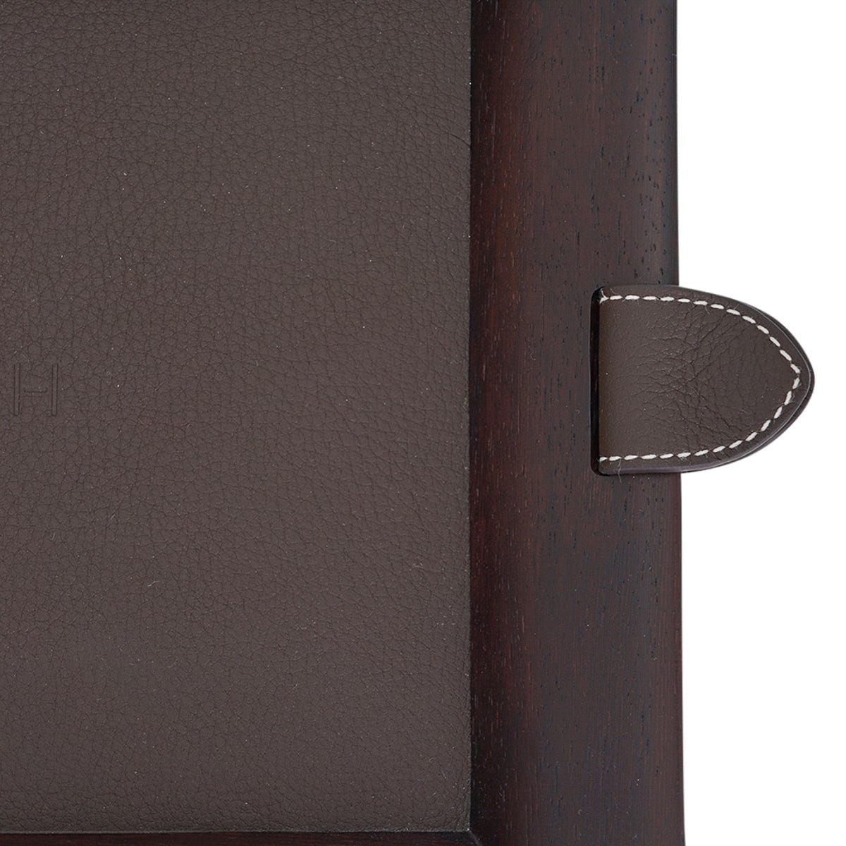 Hermes Chakor Change Tray Square Wood and Leather Center – Mightychic