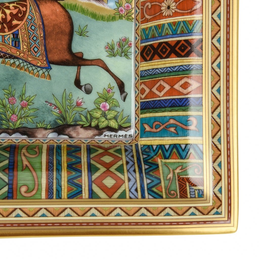 Hermes Change Tray Cheval d'Orient Porcelain New - mightychic