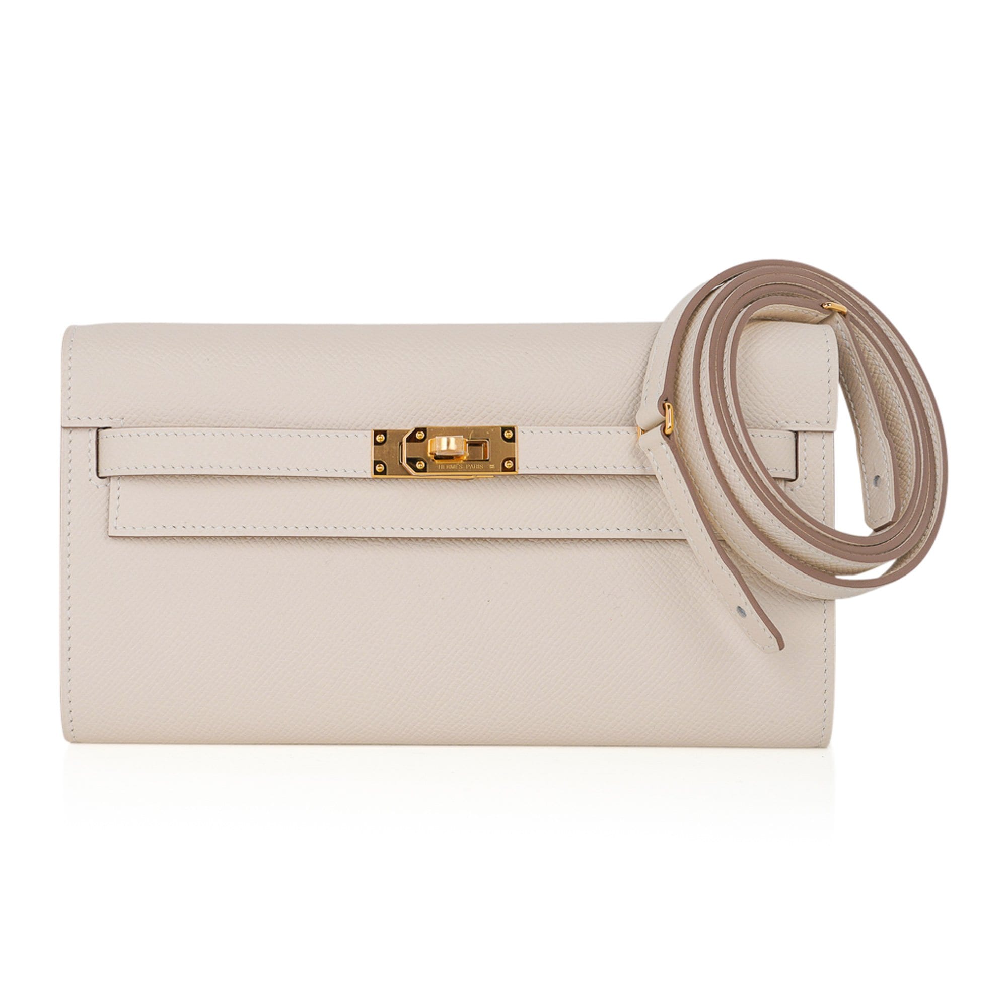 Hermes Womens Long Wallets, White, One Size