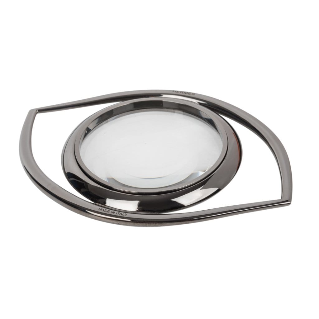 Hermes Ruthenium Magnifying Glass / Paperweight Eye of Cleopatra - mightychic