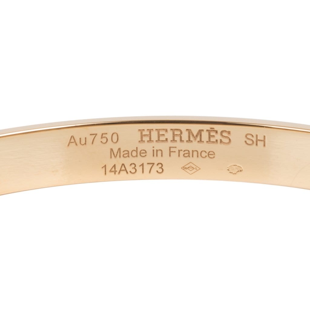 Hermes Collier de Chien Bracelet Small Model 18K Yellow Gold SH