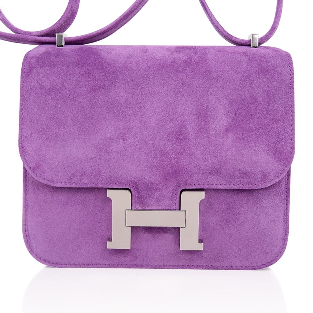 Hermes Constance Doblis Violet Clair 18 Limited Edition Bag  Palladium