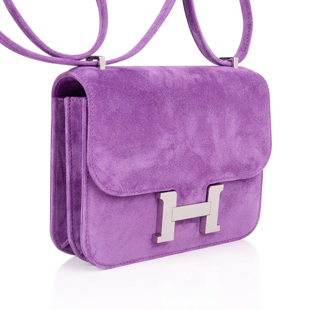 Hermes constance purple suede Clearance