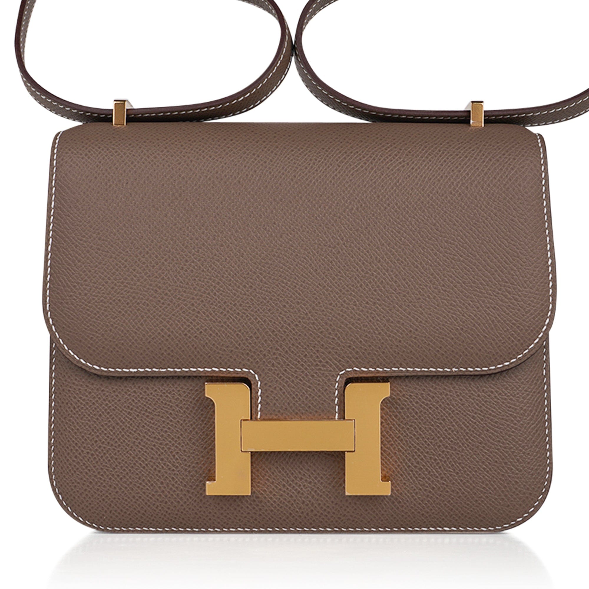 Hermes Constance Mini 18 Bag Etoupe Gold Hardware Epsom Leather