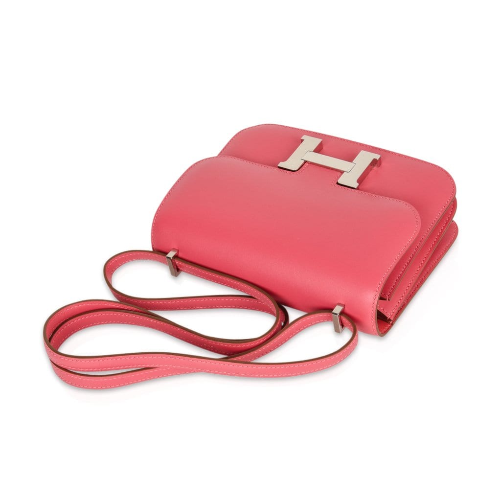 Hermes Mini Kelly Pochette 22cm Bag Tadelakt Swift Calfskin Palladium  Hardware, Rose Sakura 3Q - SYMode Vip