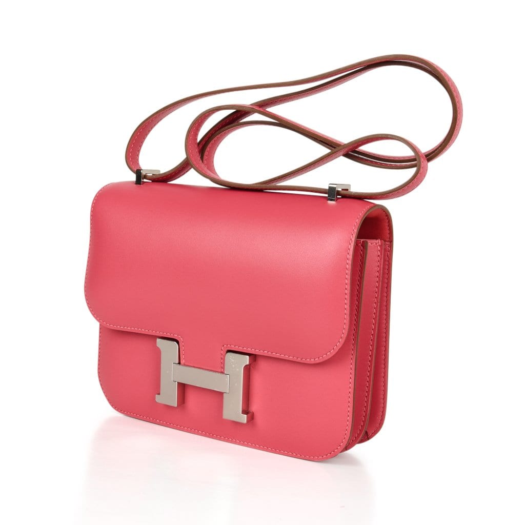 Hermes Constance Bag Rose Lipstick Pink 18 Mini III Veau Tadelakt