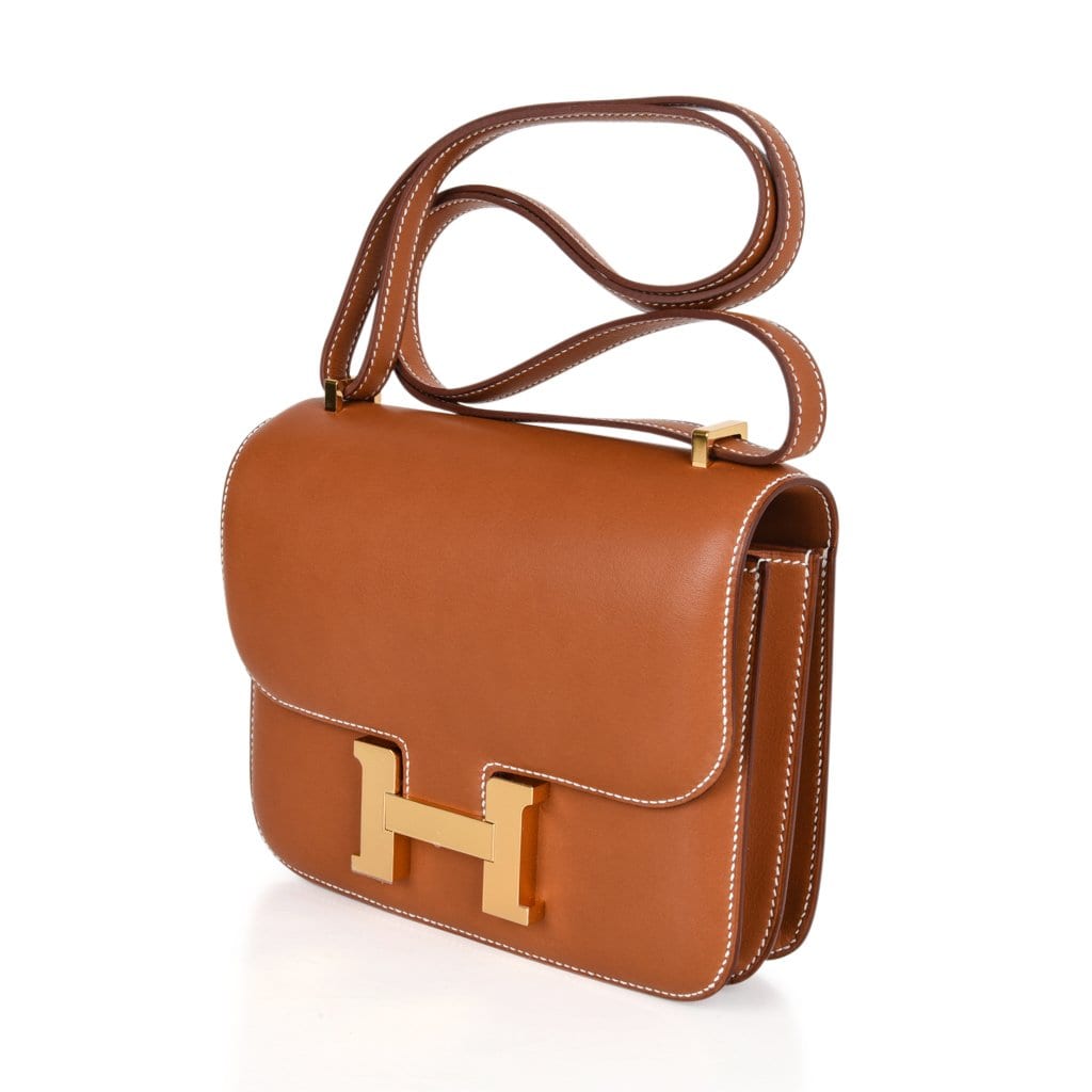 Hermes Cabas Sellier Size 31 Fove Barenia Leather Fauve