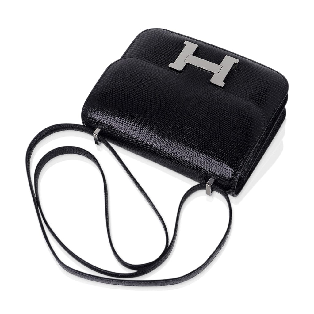Constance lizard handbag Hermès Black in Lizard - 35002328