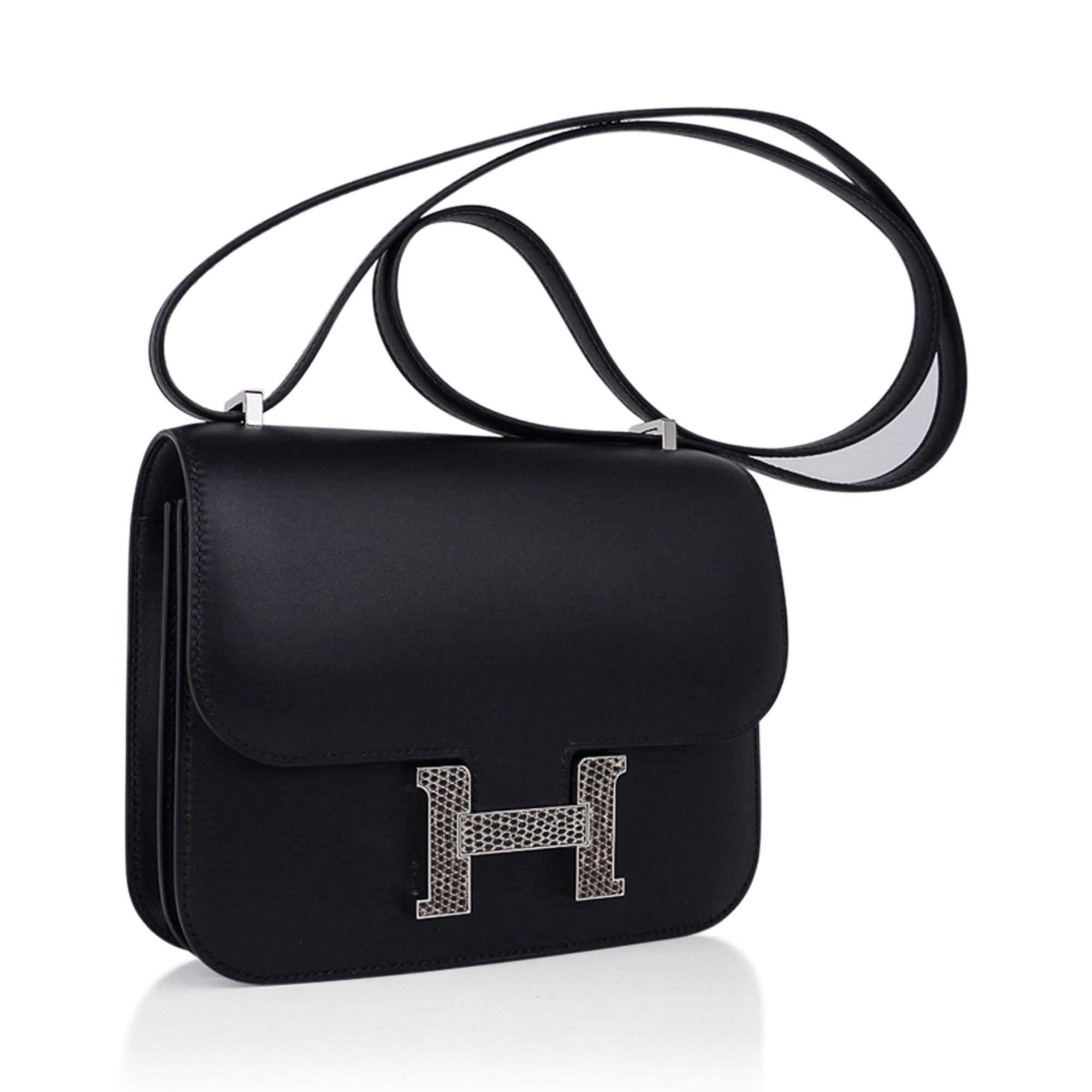 Constance lizard handbag Hermès Black in Lizard - 25432586