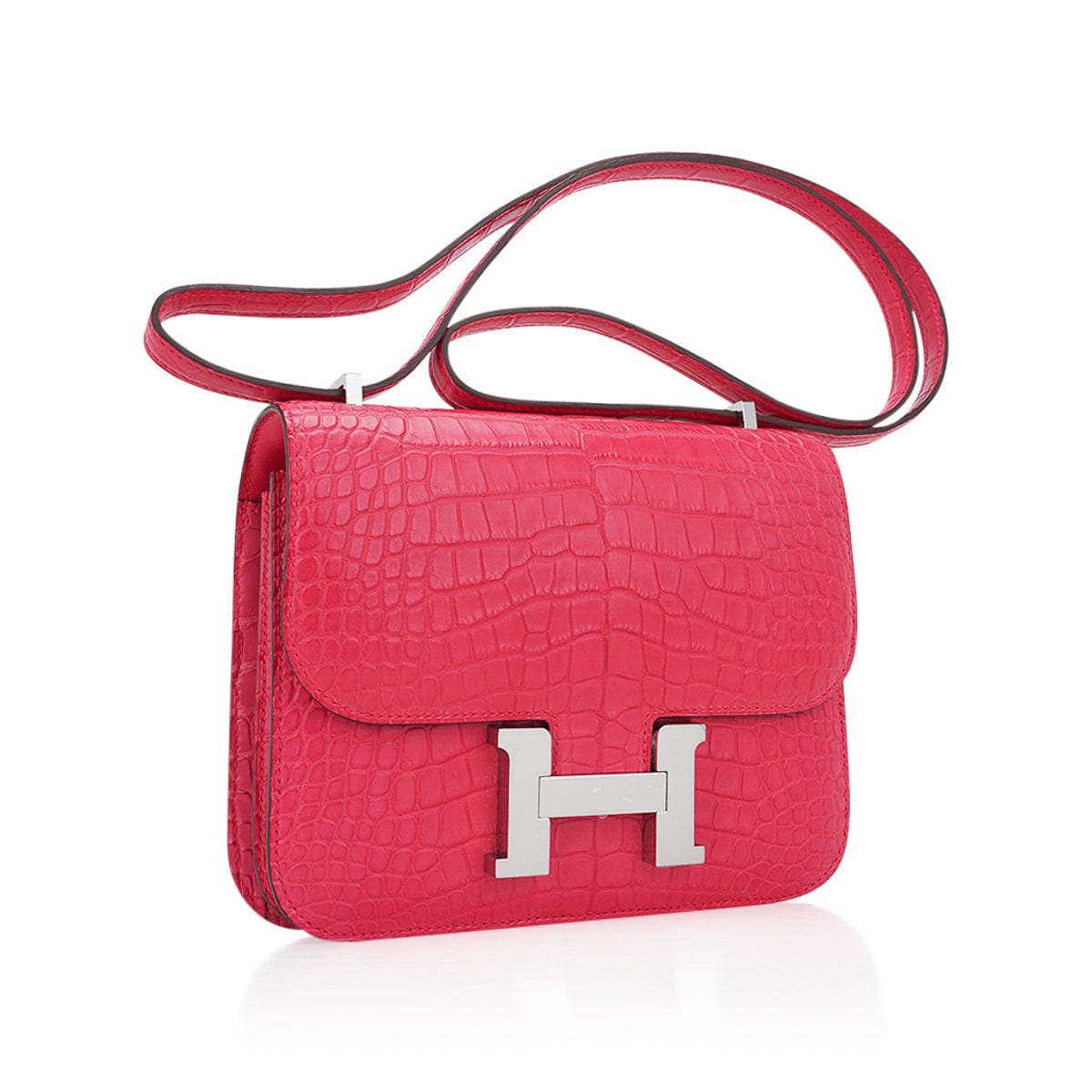 Hermes Constance 18 Rose Extreme Mini Bag Gold Hardware Epsom