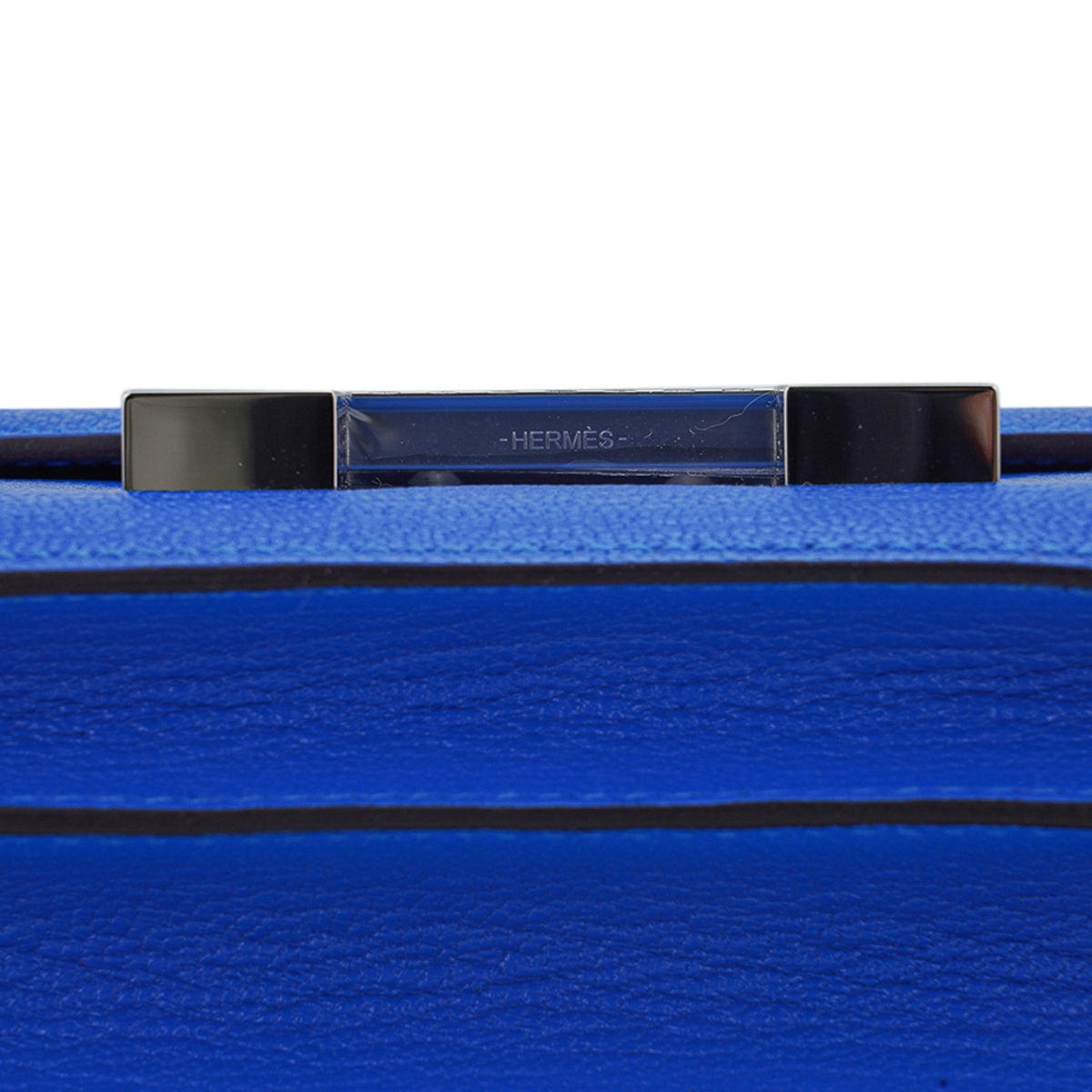 Hermes Kelly Pochette Bleu Royal Swift Palladium Hardware