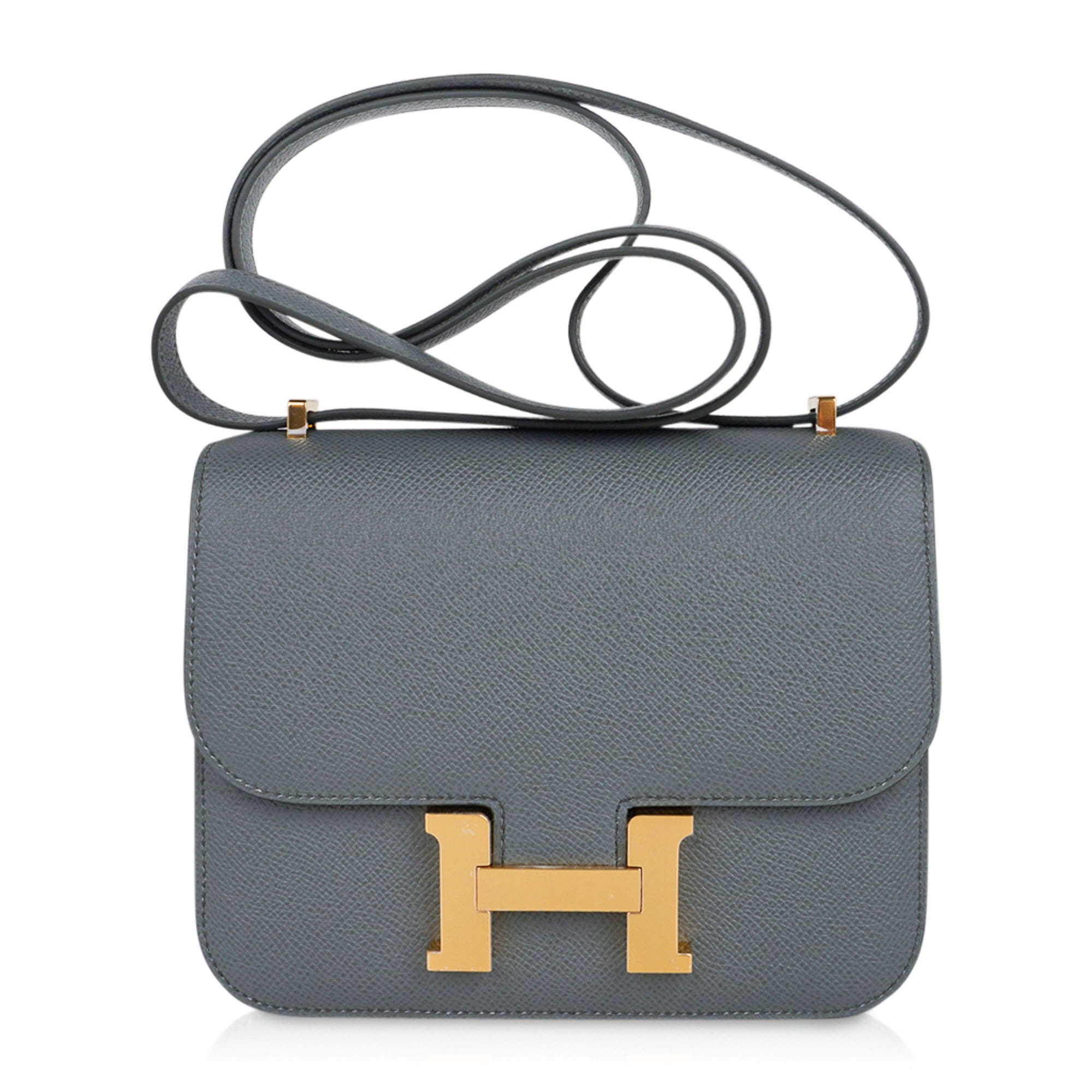 Hermes Constance Mini 18 Bag Vert Amande Gold Hardware Epsom