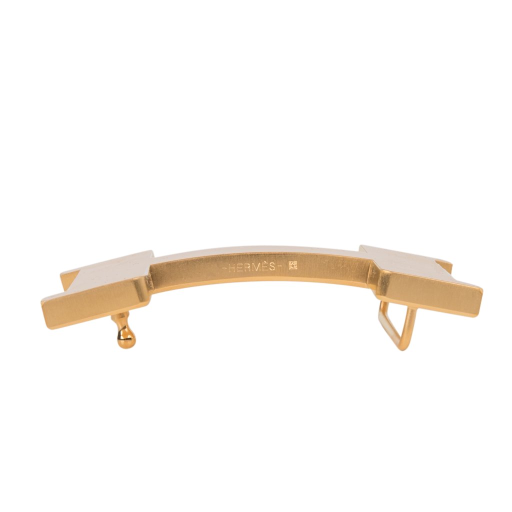 Hermes Belt Constance Etoupe / White 42mm Brushed Gold Buckle 105 New –  Mightychic