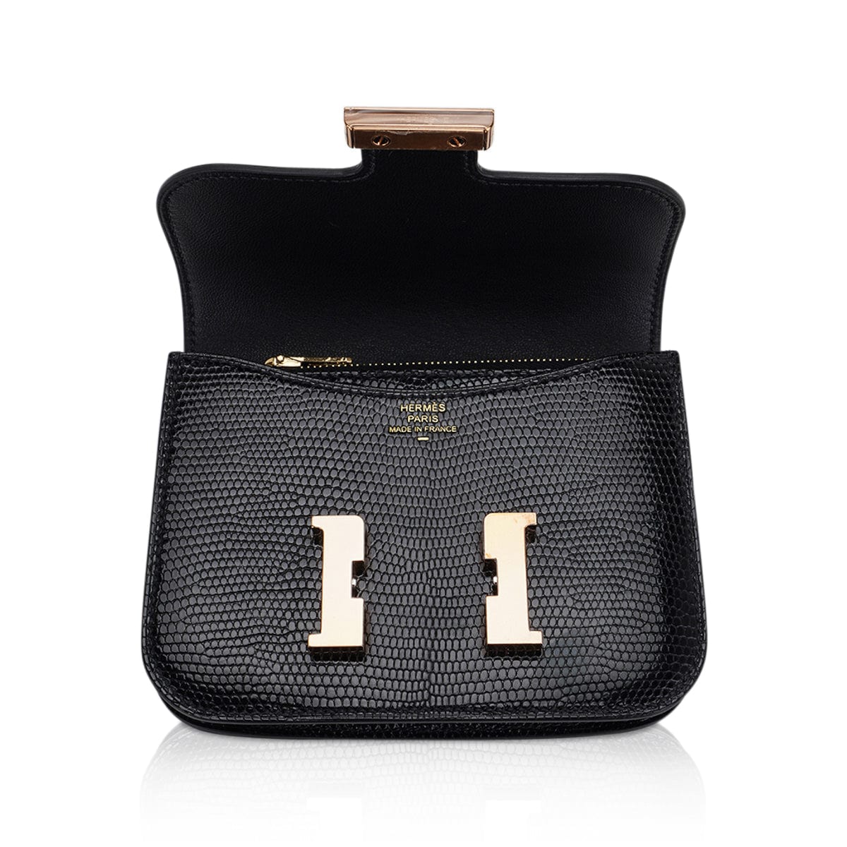 NEW Hermes Constance Slim Wallet Gold Fanny Belt Bag Pouch Palladium  Hardware