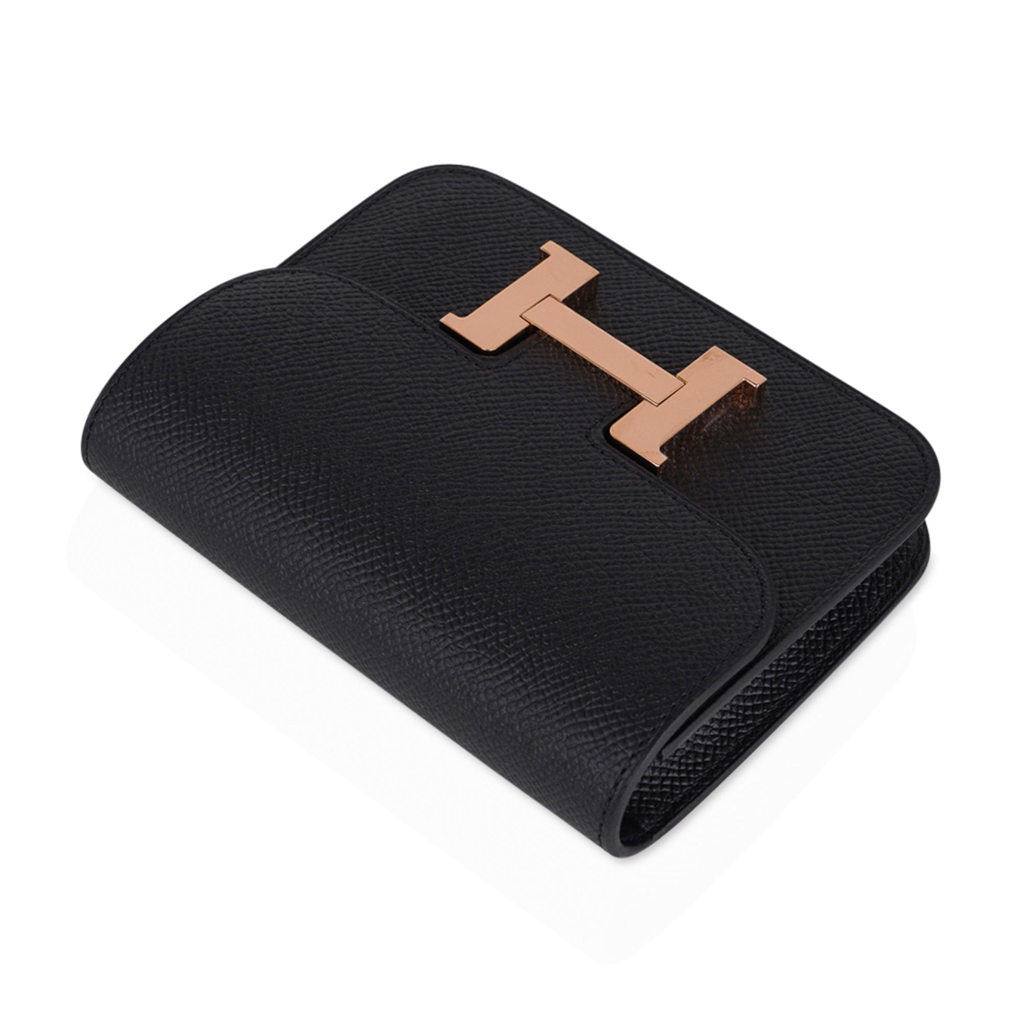Hermes Constance Slim Wallet Waist Belt Bag Biscuit Gold Hardware