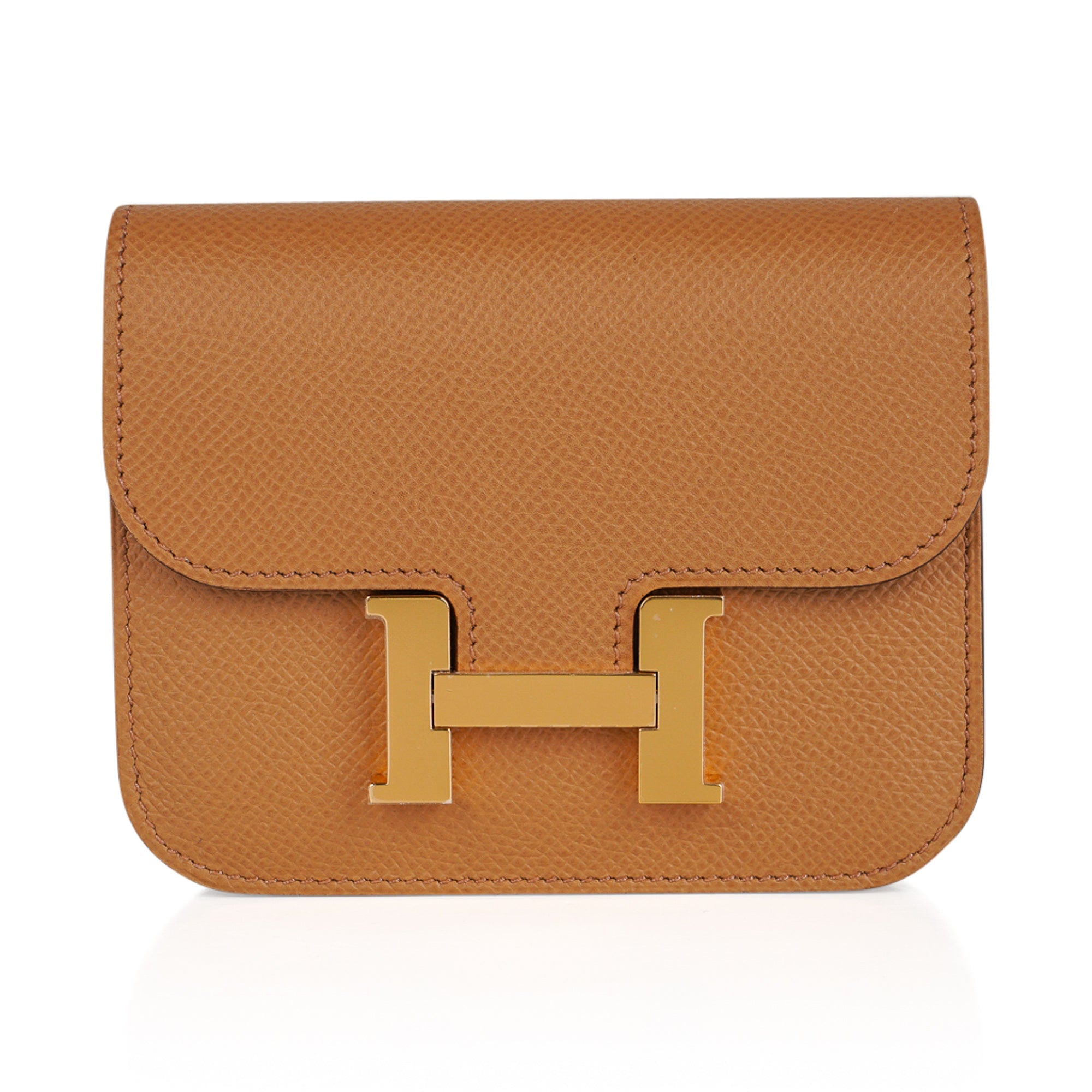 Hermes Constance Slim Wallet in Vert Criquet Epsom Leather with Gold  Hardware - ShopStyle