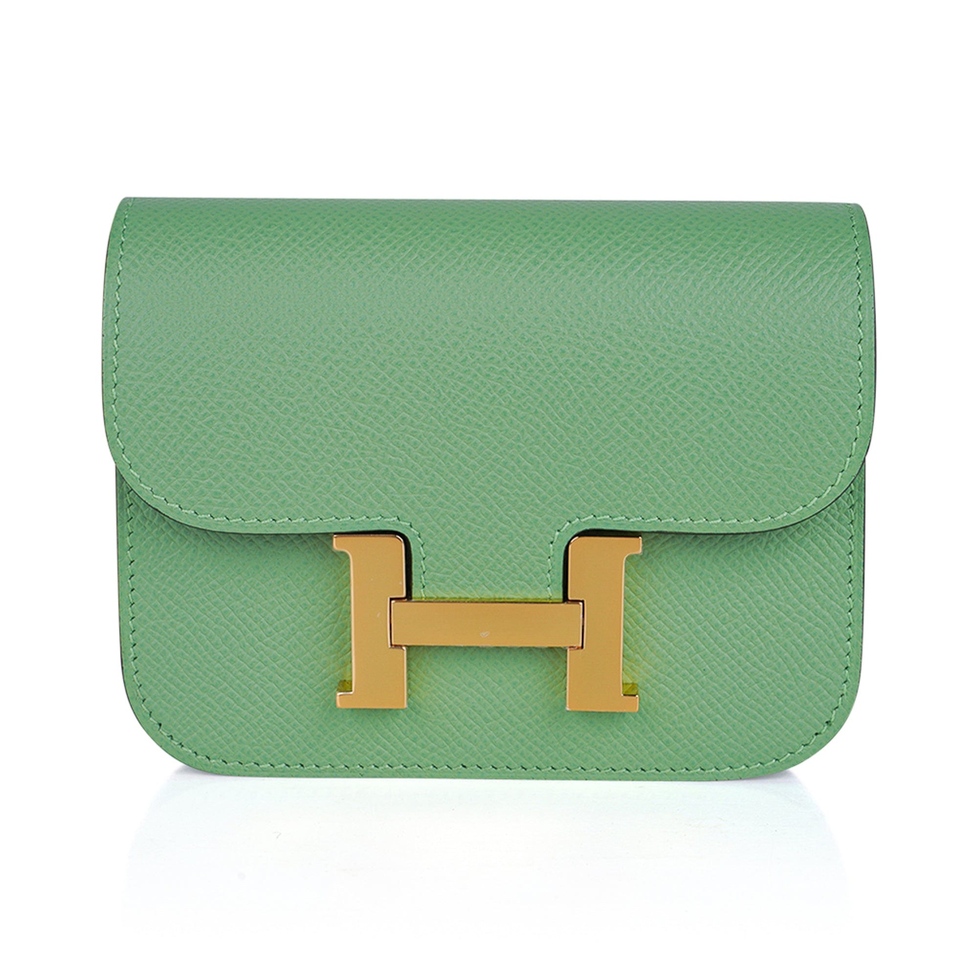 Hermes Constance Slim Wallet Waist Belt Bag Gold Palladium Hardware