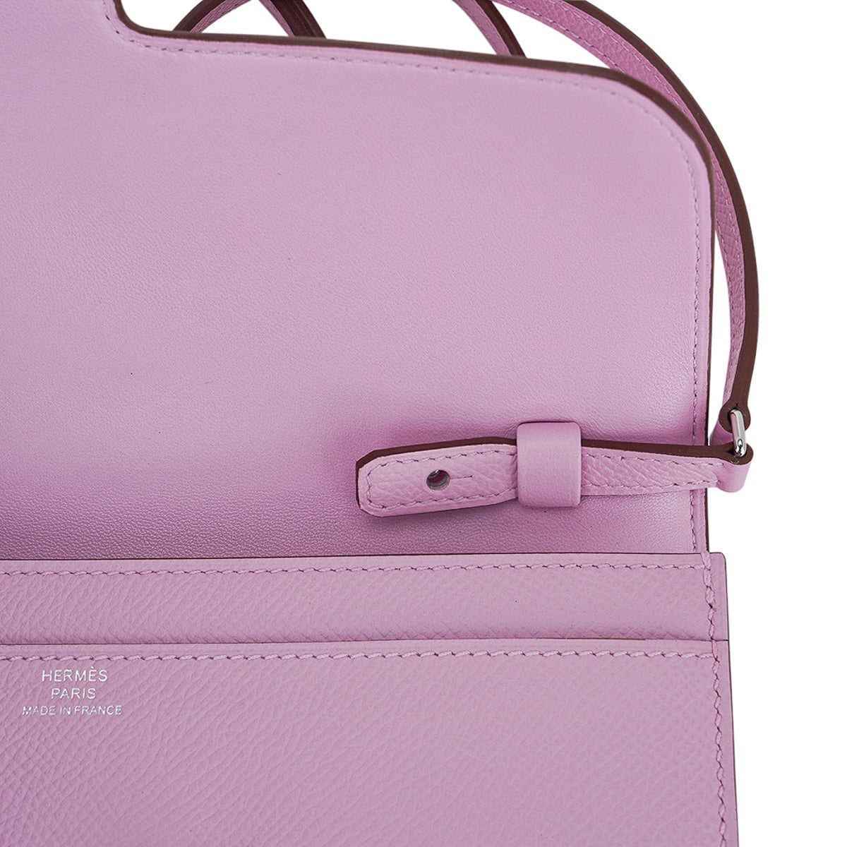 Hermes Constance Long To Go Wallet Mauve Sylvestre Epsom Leather with Palladium Hardware