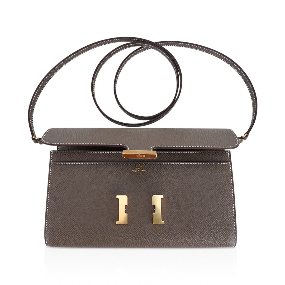 Hermès Constance Long To Go wallet $5,450 Rouge Grenat Evercolor…