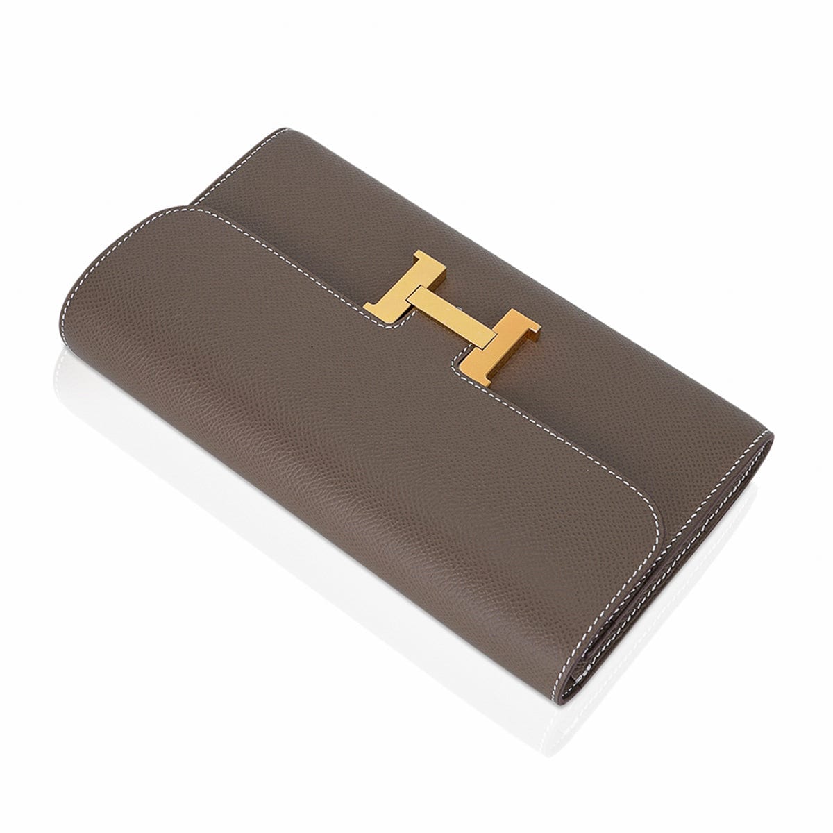 Hermes Constance Long To Go Wallet Lipstick Red Braise Alligator Gold –  Mightychic