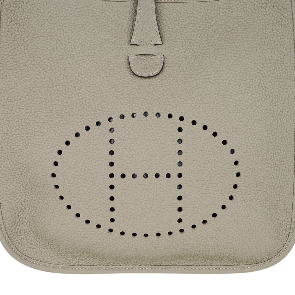 Hermes Evelyne GM Bag Bleu Agate Palladium Hardware Clemence Leather –  Mightychic