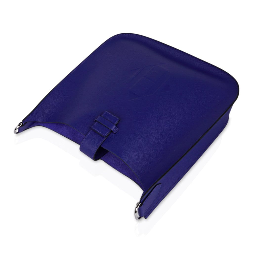 Hermes Evelyne PM Sellier Blue Electric Bag Palladium Hardware