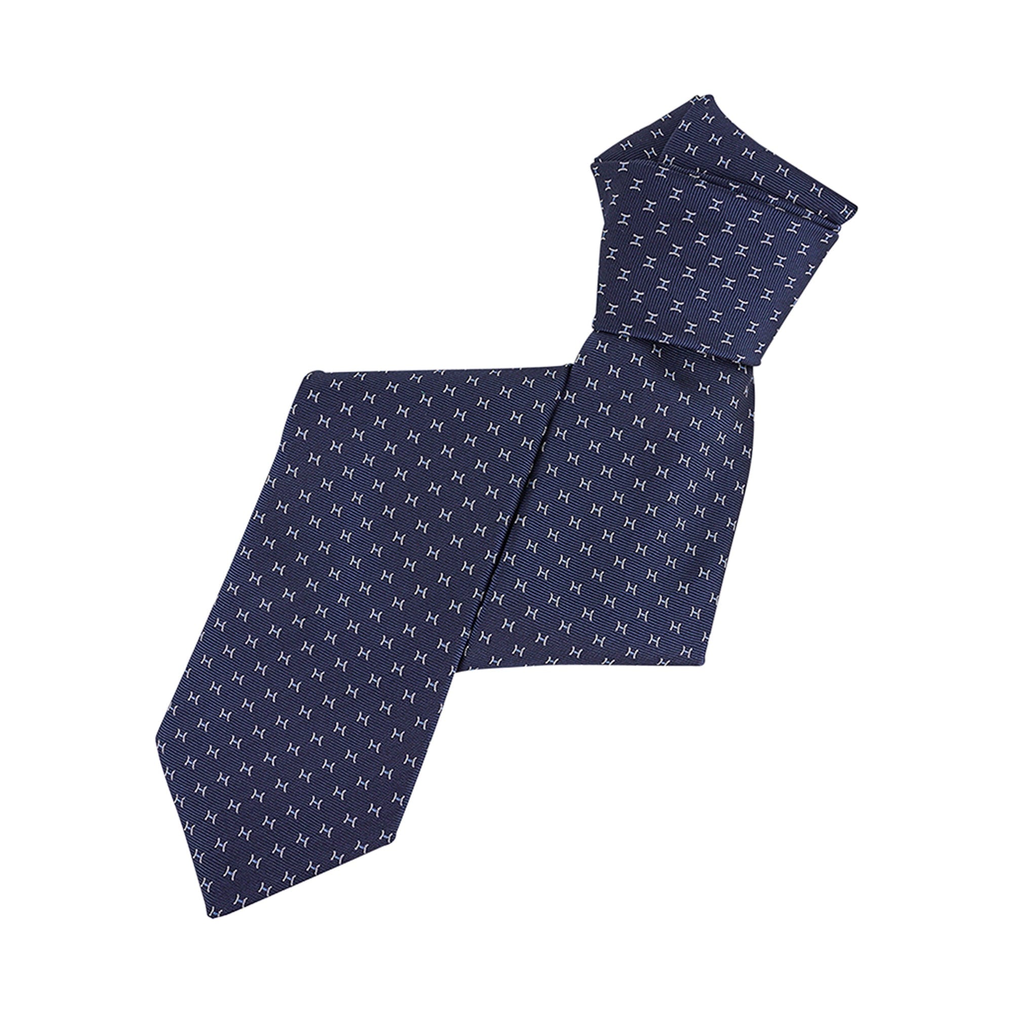 Louis Vuitton Diamonds V Tie Navy Silk