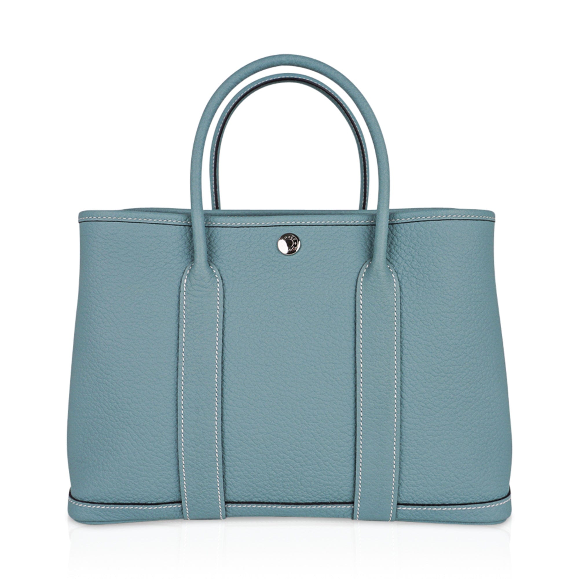 Hermes Bag Garden Party 30 Bag Ciel / Vache Country Leather Palladium –  Mightychic