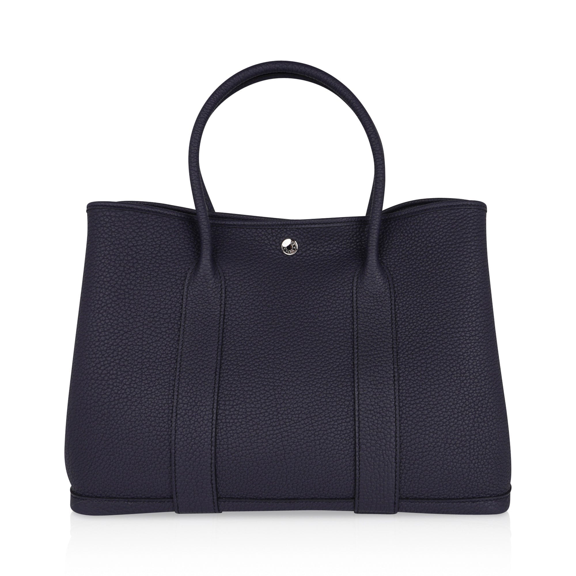 Hermes Bag Garden Party 36 Bag Bleu Indigo Negonda Leather Palladium •  MIGHTYCHIC • 