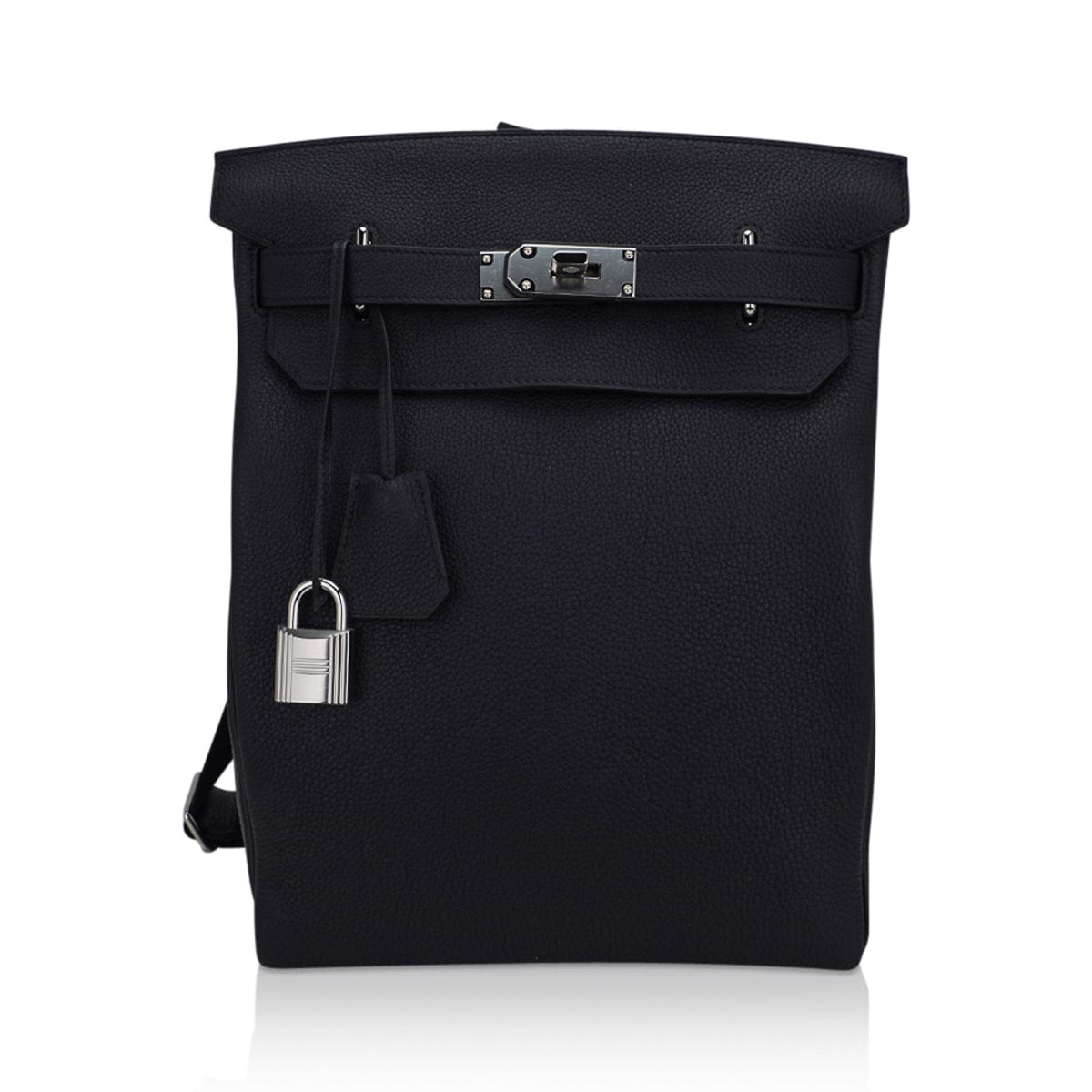 Hermes Hac a Dos PM Backpack Men's Bag Bleu Nuit Togo Palladium Hardware