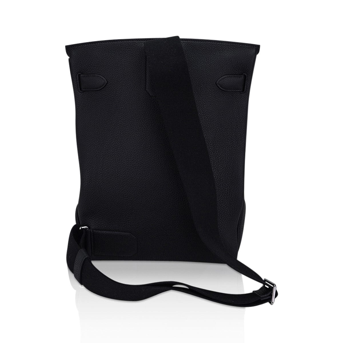 Hermes Hac a Dos GM Backpack Men's Bag Black Togo Palladium