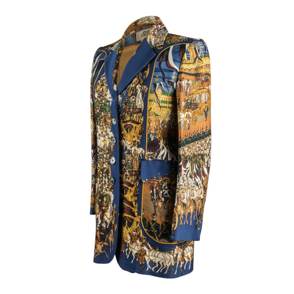 Hermes Vintage Jacket Grand Cortege A Moscou Silk Print 38 / 6 