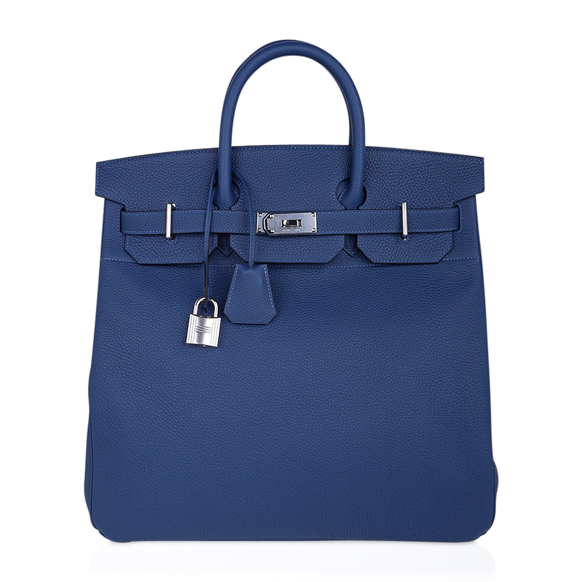 Hermes Blue Jean Togo Leather Palladium Hardware Birkin 40 Bag