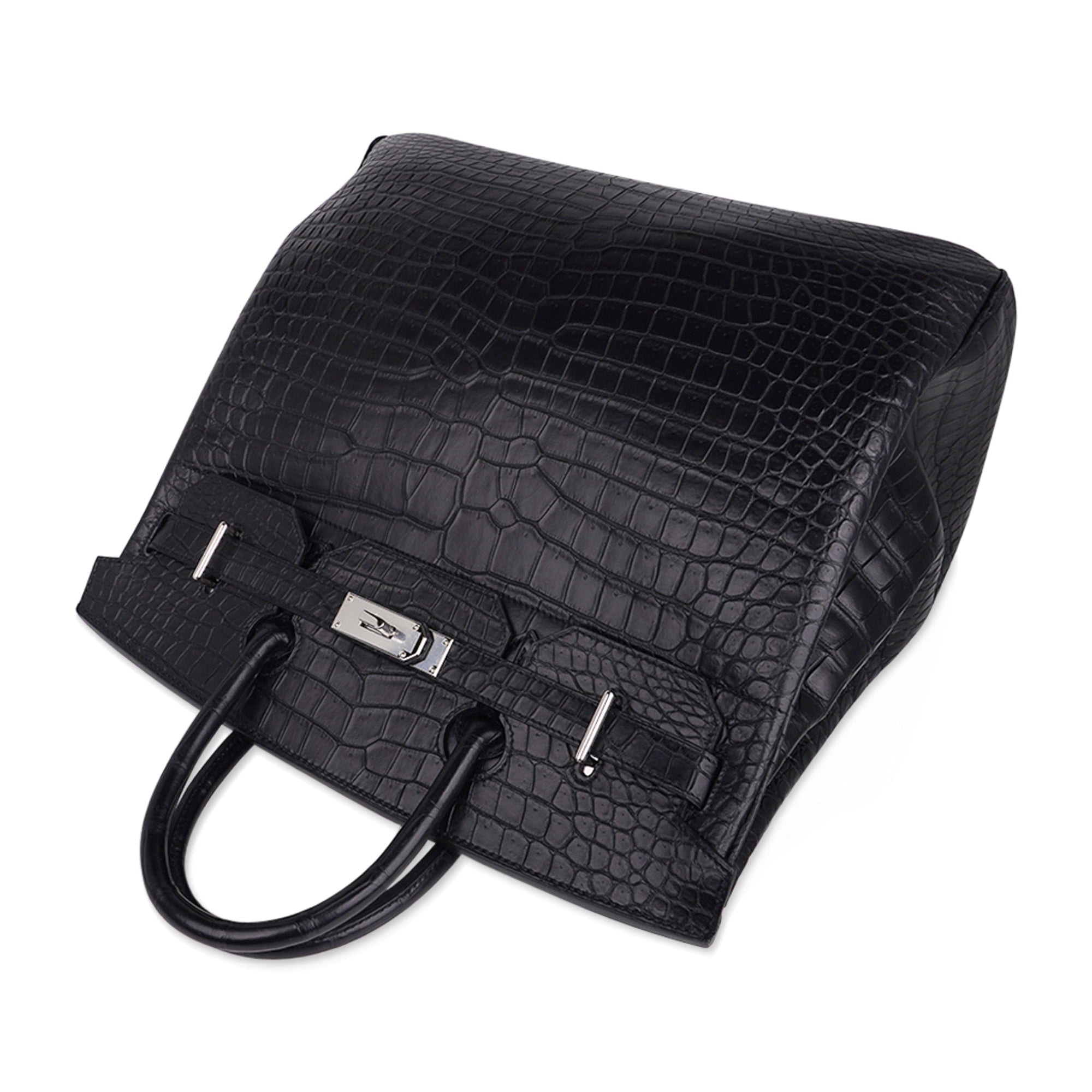 Hermès Birkin 40 bag in matt black crocodile with PHW - DOWNTOWN UPTOWN  Genève