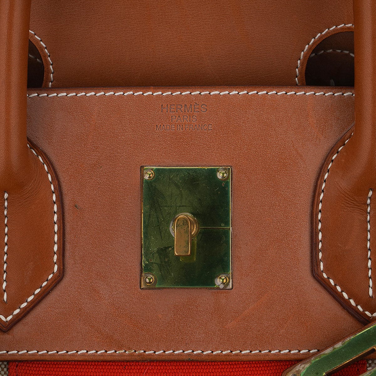 Hermes HAC Haut a Courroies Birkin Bag 40CM Ostrich Gold Hardware, CK89  Noir/Q5 Rouge Casaque