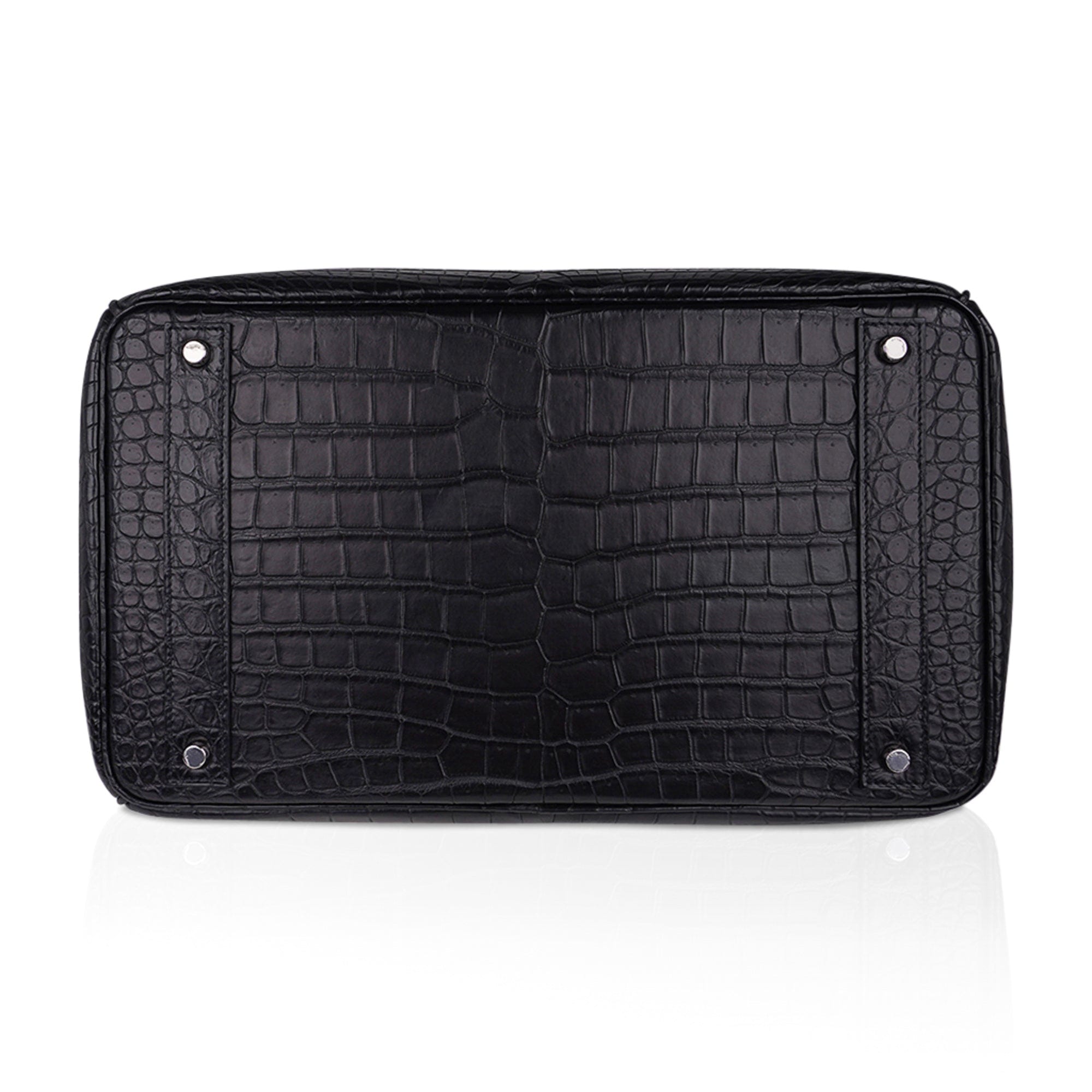 Hermès Haute A Corroiers Black Matte Crocodile HAC Haut à Courroies Birkin 40 Palladium Hardware, 2020 (Like New), Handbag
