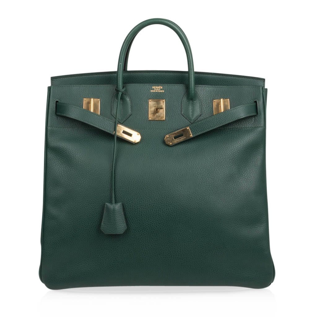 Hermes Green Leather and Toile Canvas Dog Carrier at 1stDibs