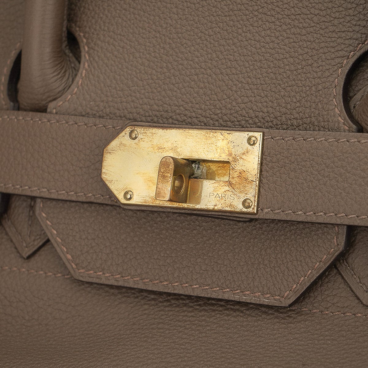 Hermes 32cm Brique Box Leather Gold Plated HAC Birkin Bag - Yoogi's Closet