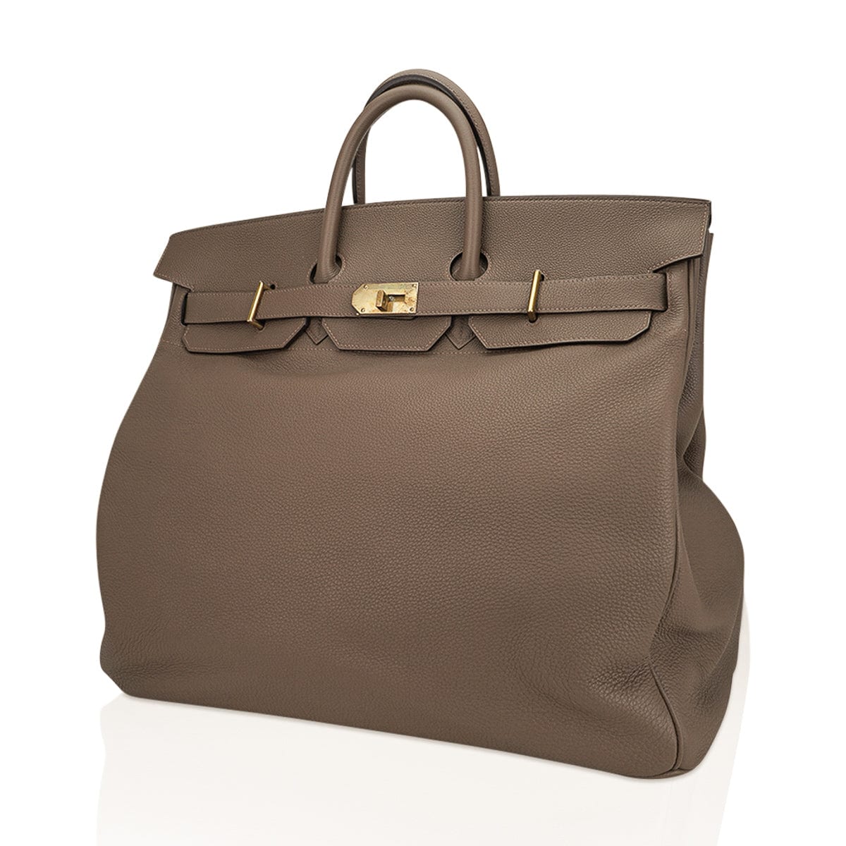 Hermes Birkin 40 HAC Etoupe Leather Bag