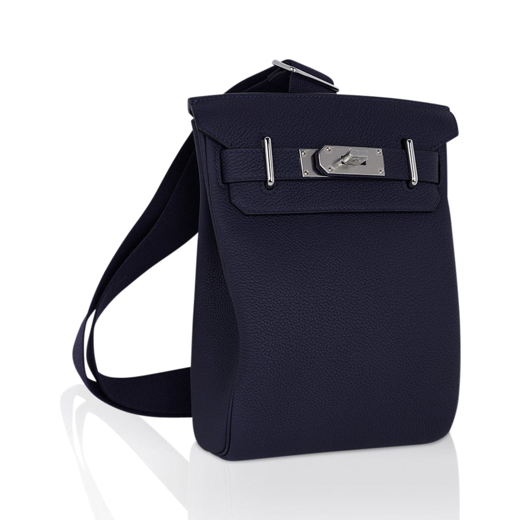Hermes HAC A Dos PM Blue Nuit Togo Backpack Bag – MAISON de LUXE