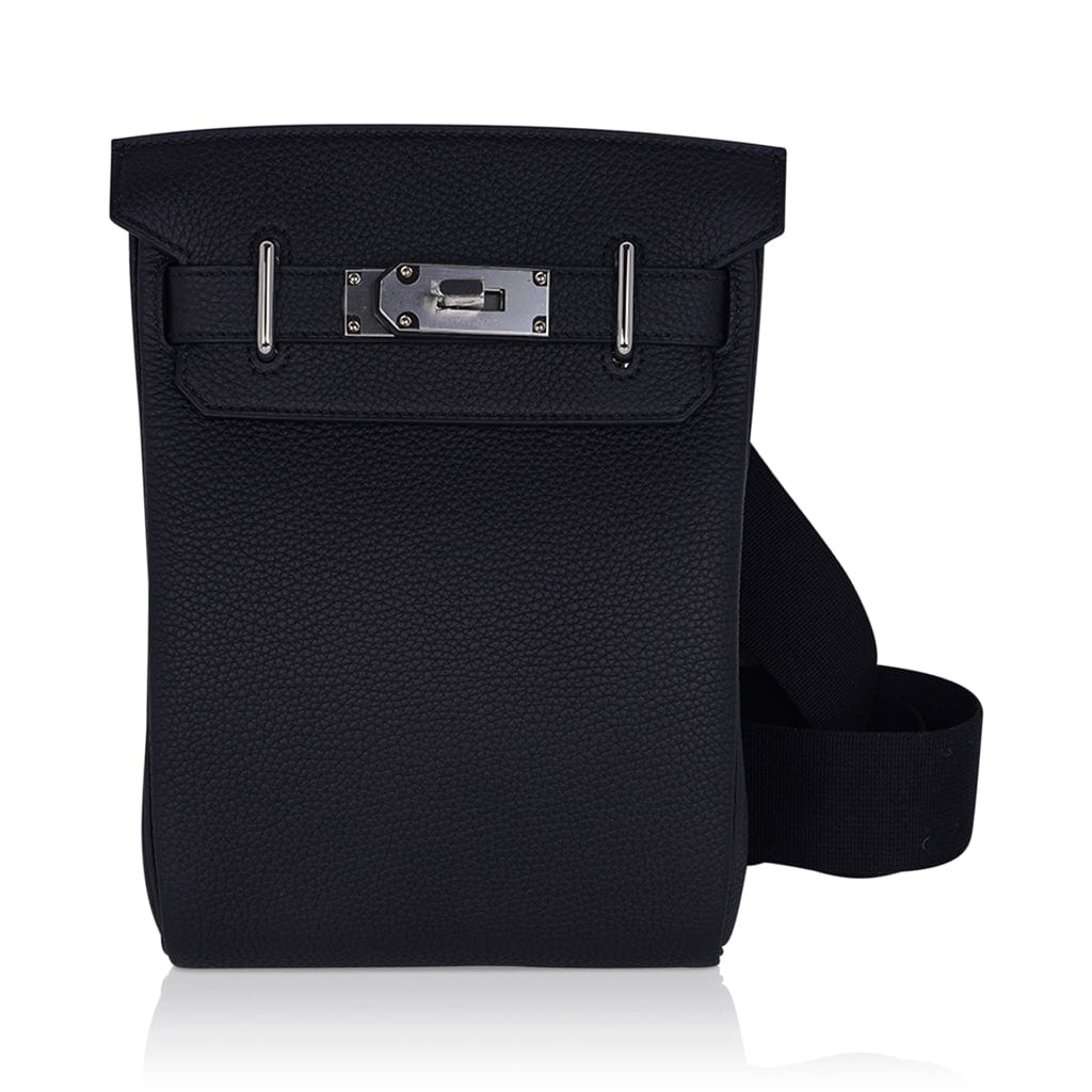 Hermes Hac a Dos PM Backpack Men's Bag Black Togo Palladium Hardware •  MIGHTYCHIC • 