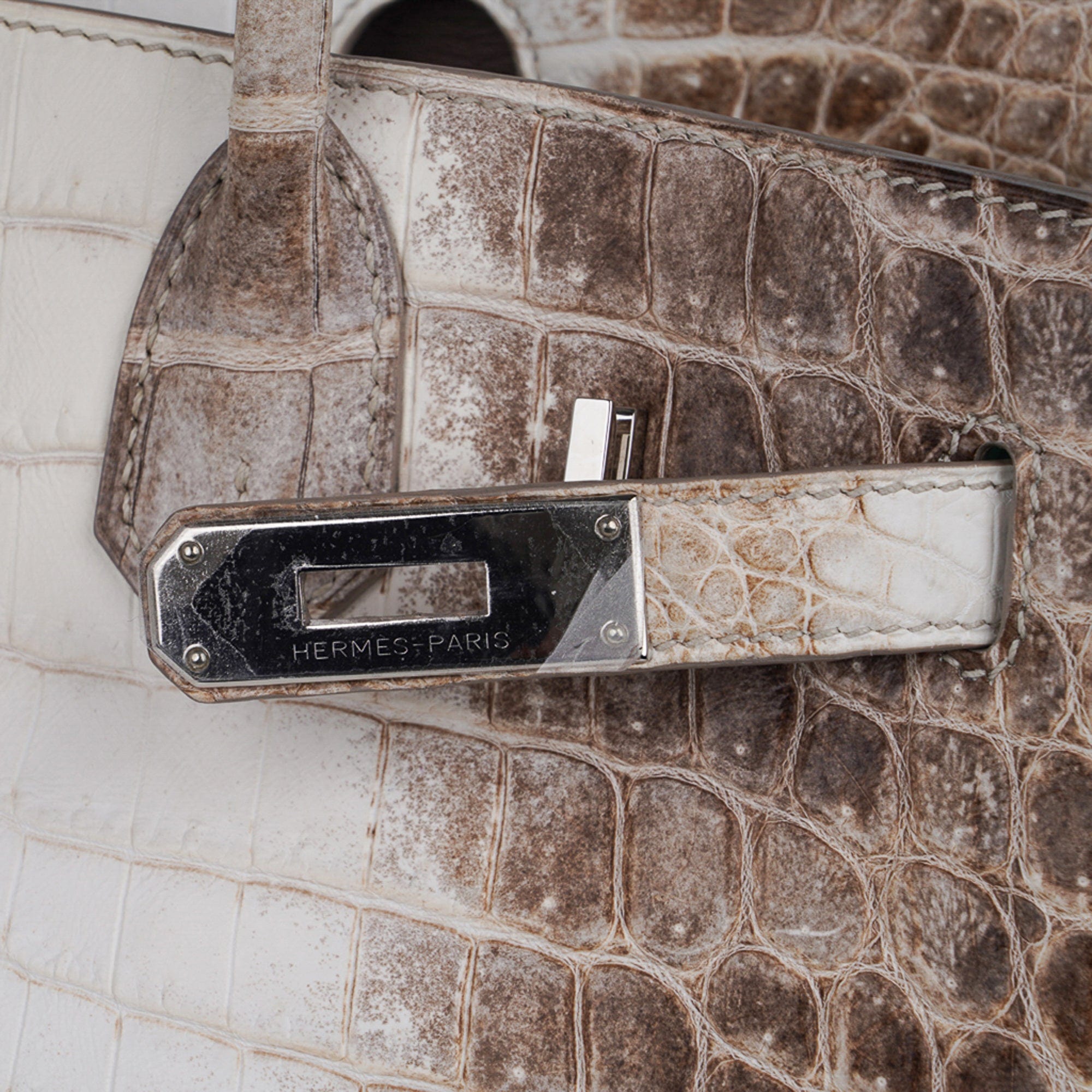 Hermes Birkin 30 Bag Himalaya Blanc Crocodile Palladium Hardware