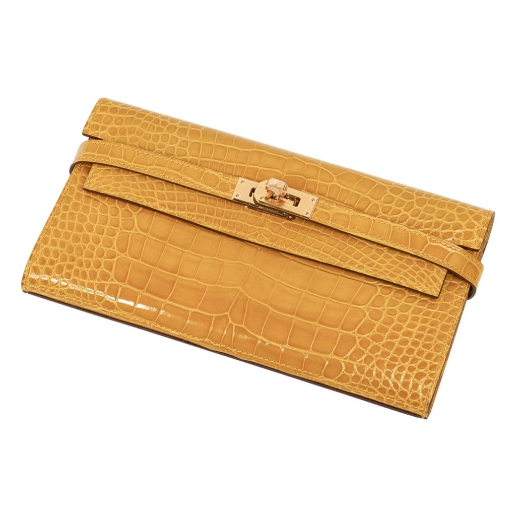 Hermes Kelly Classique To Go Wallet Bordeaux Alligator Gold Hardware N –  Mightychic