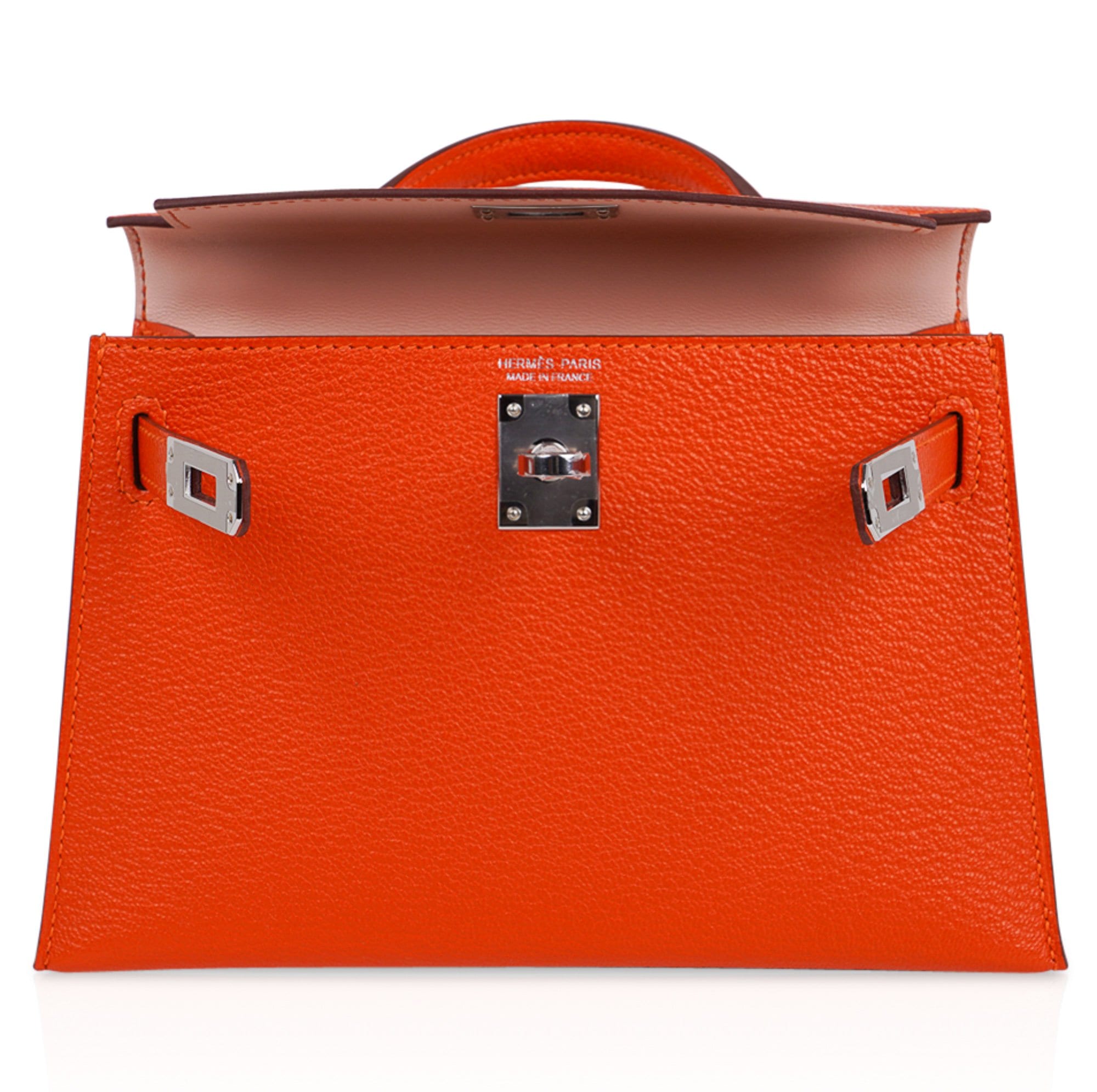 Hermes Kelly Mini Sellier 20 cm Poppy Orange Chevre Gold Hardware Bag