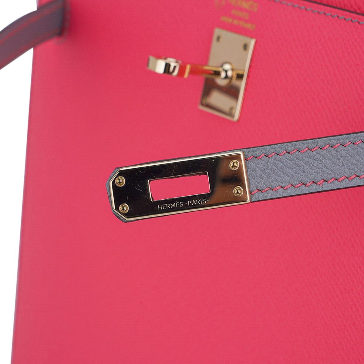 Hermes Sellier Kelly Bag 25cm Gris Mouette Epsom Gold Hardware